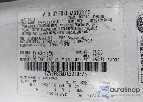 2012 Ford Mustang V6 из США, поврежденный, VIN 1ZVBP8EMXC5210575